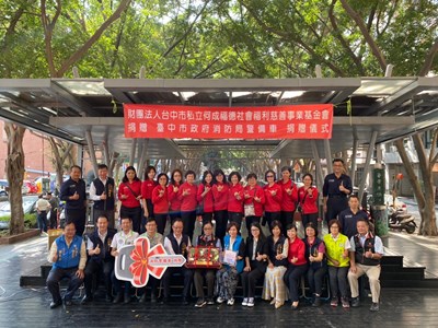 中市何成里福德祠善心義舉 二次捐贈消防救災設備